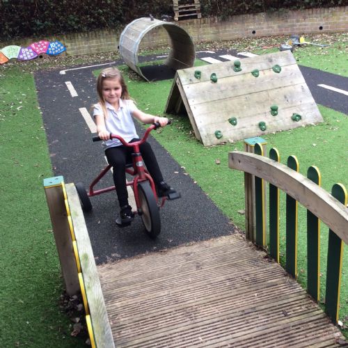 Riding on the bike track
