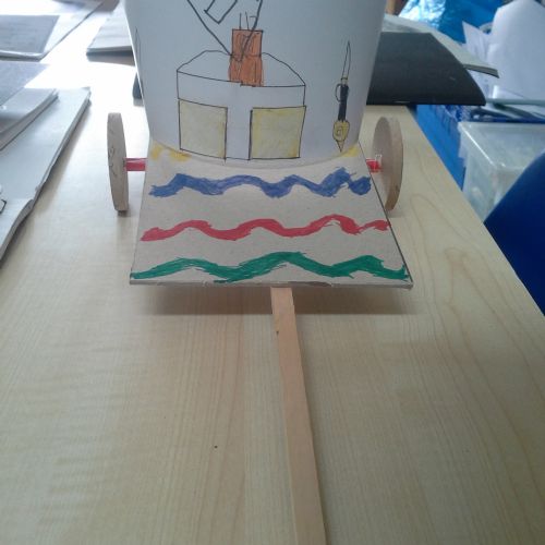 Moving cars in Year 4.